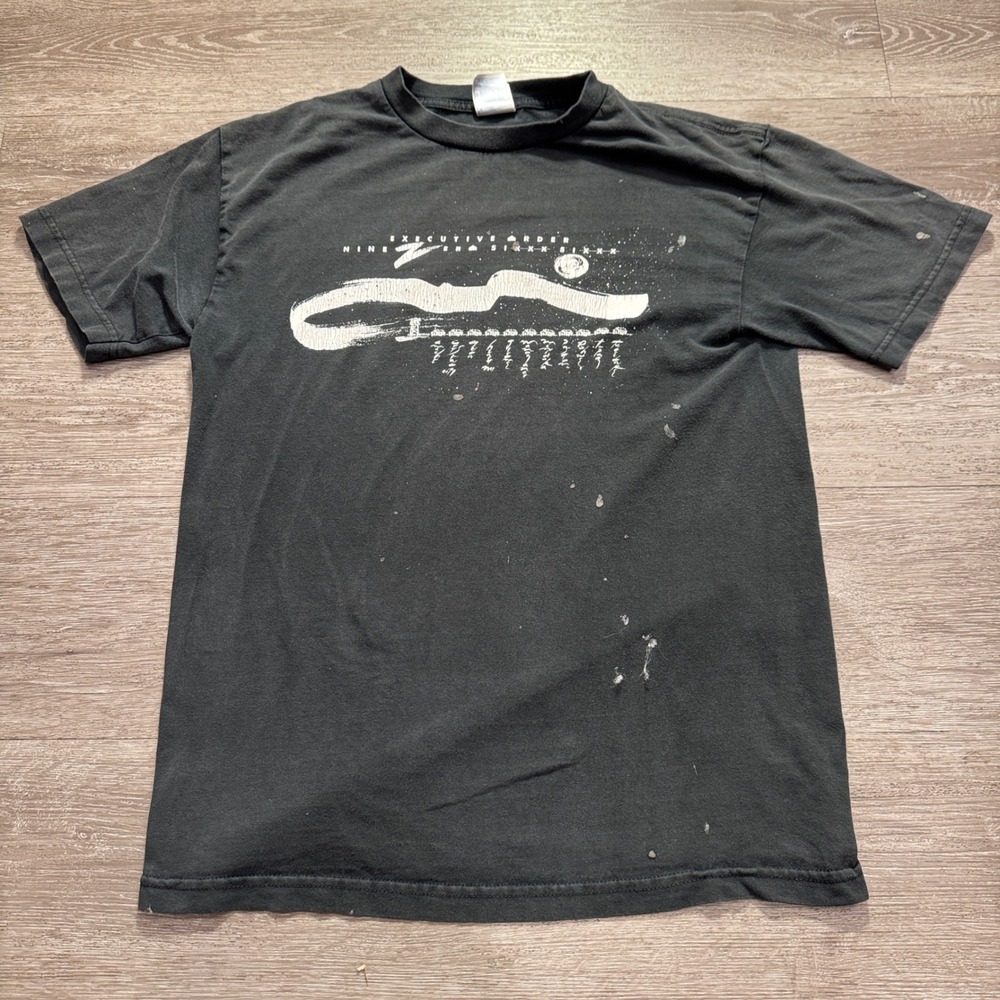 Vintage Murina Shirt Men M Black USA 90s WWII Executive Order 9066 Remembrance